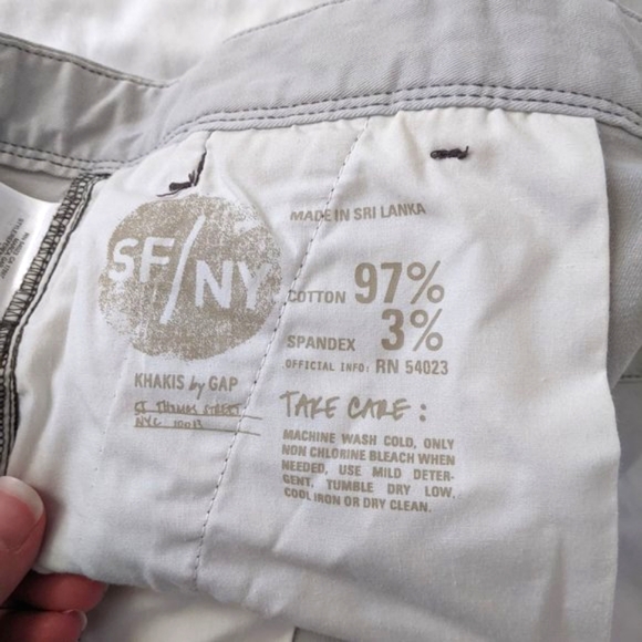 Gap Khaki Light Grey Pants with Ankle Zippers - Picture 7 of 9